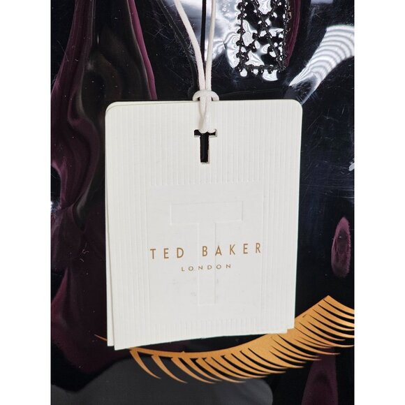 NWT Ted Baker Women's Black Patent Leather Feline Cat-Shaped Icon Tote Bag 391 - Picture 8 of 12